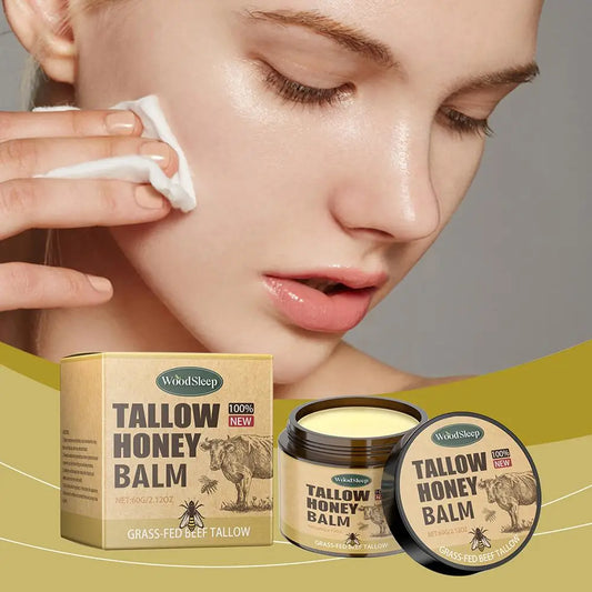60g WoodSleep Tallow Honey Balm Moisturizing Cream  With Grass Fed Beef Tallow Nourishing gentle care for the skin