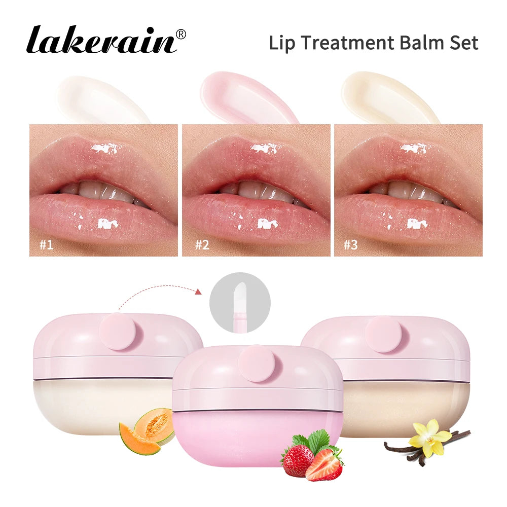 Deep Moisturizing Lip Balm Set Smoothes Lip Wrinkles Nourishing Lip Care Balms Long-lasting Moisturizing Plump Lips Perfect Gift