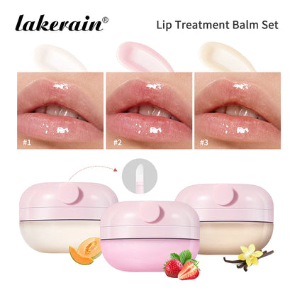 Deep Moisturizing Lip Balm Set Smoothes Lip Wrinkles Nourishing Lip Care Balms Long-lasting Moisturizing Plump Lips Perfect Gift