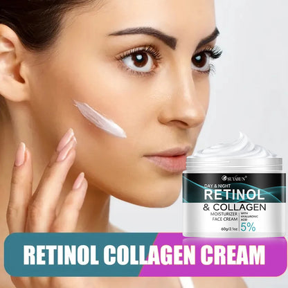 SUYARUN Retinol & Collagen Face Cream - Anti-Aging Moisturizer for Deep Hydration, Firming & Youthful Glow.