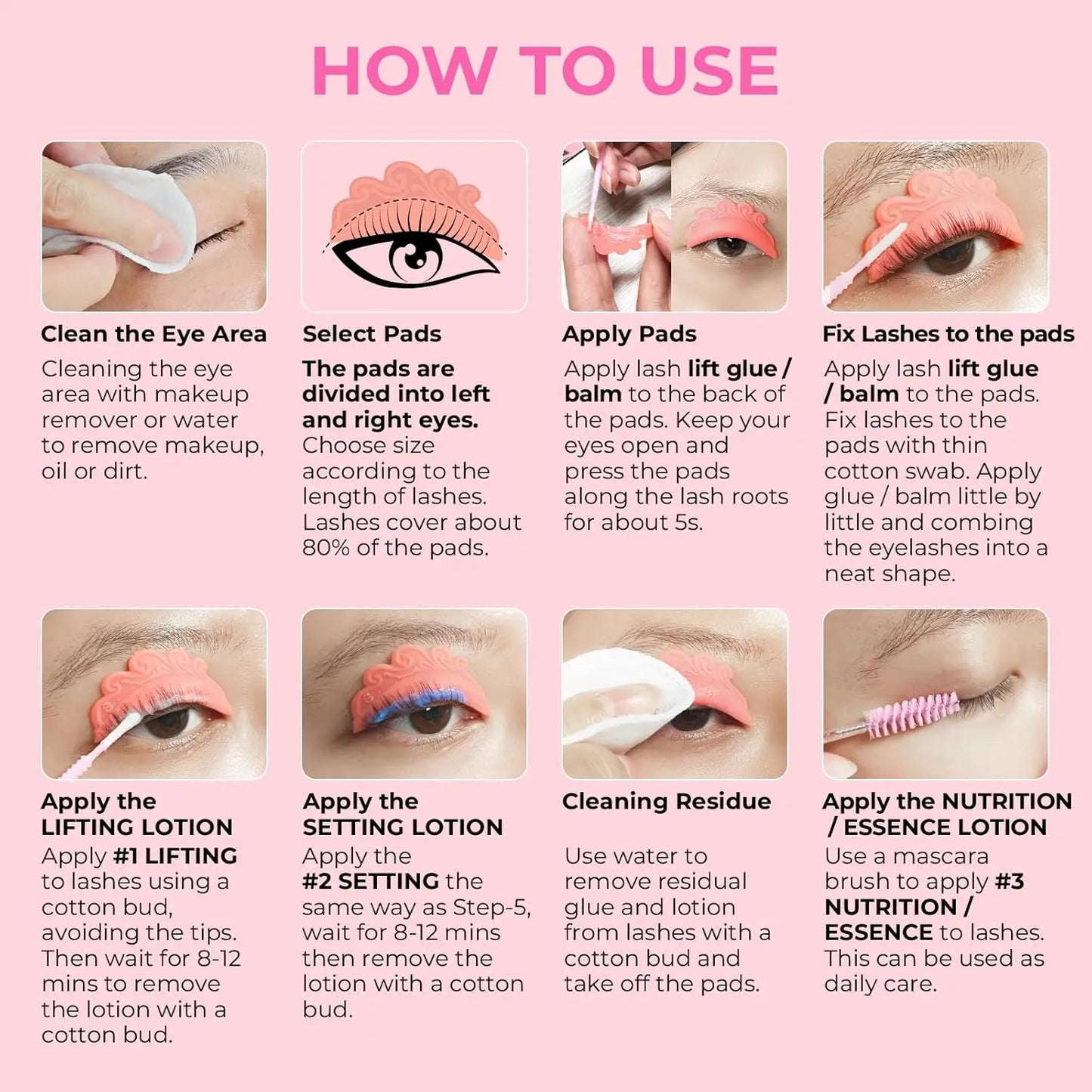 Lomansa New Brow Lift Perming Eyebrow Lifting Brow Lamination Kit Cling Film Nutrition Keratin Perming Lotion with Open Eyes Pad