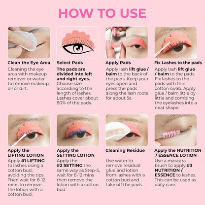 Lomansa New Brow Lift Perming Eyebrow Lifting Brow Lamination Kit Cling Film Nutrition Keratin Perming Lotion with Open Eyes Pad