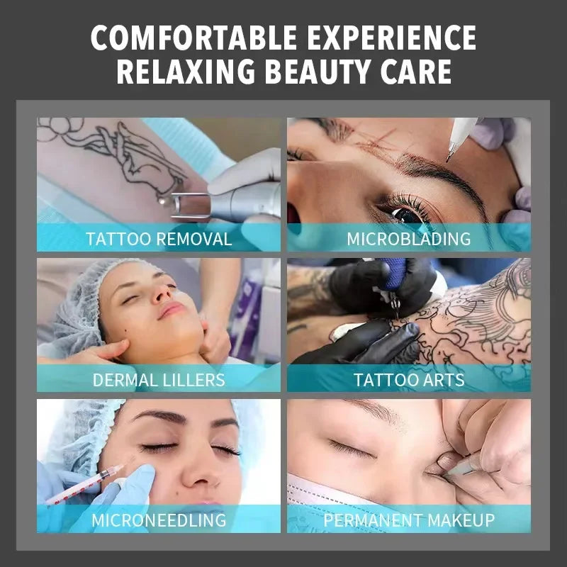 Goosica Plus Tattoo Gel Blue Gel During Surgery Permanent Makeup Microblading Piercing Beauty Body Eyebrow Lips Liner 1.2OZ