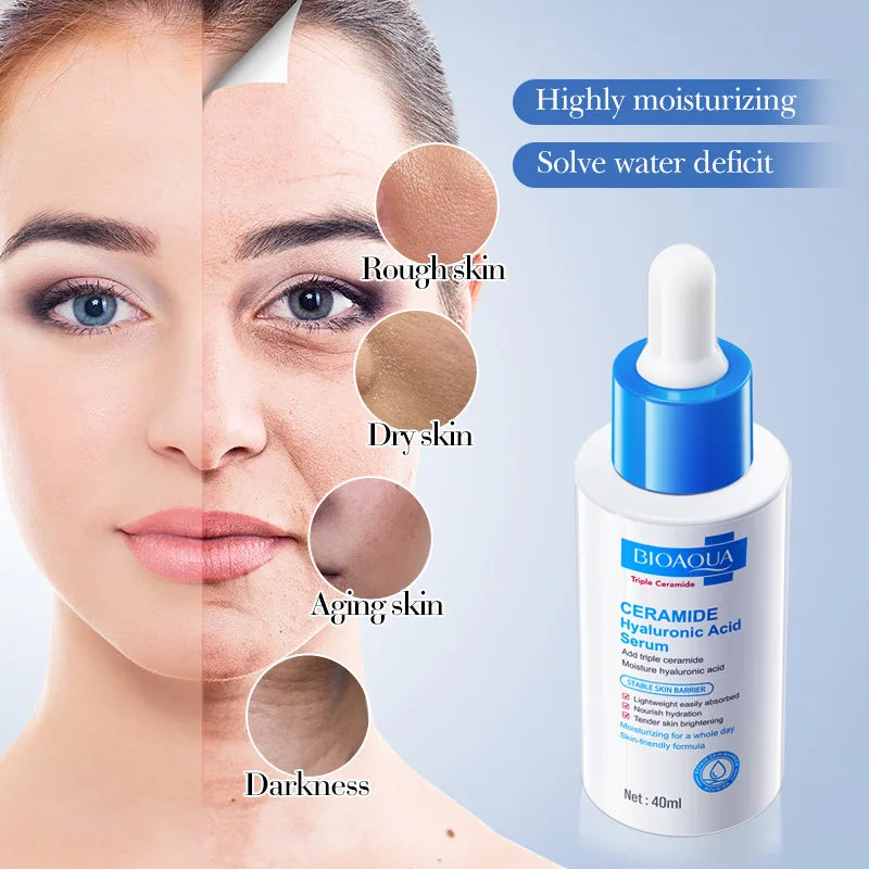Ceramide Hyaluronic Acid Essence Anti-wrinkle Reduce Fine Lines Brightening Moisturizing Skin Care Products