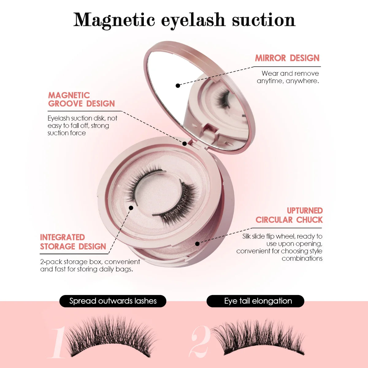 Magnetic Eyelashes 1/2 Pairs Handmade 3D Mink Lashes Reusable False Eyelashes Set Natural Long Fake Eyelash Makeup Tweezers Tool