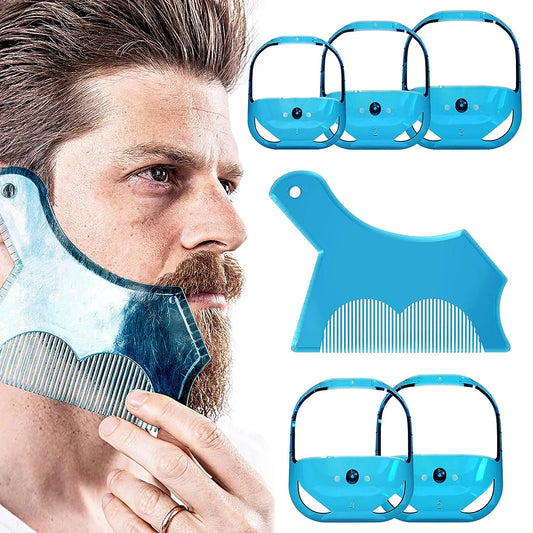 Men Beard Styling Tool Goatee Shaving Template Beard Shaving Face Care Modeling Grooming Ultra-thin Edge Beard Comb
