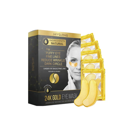 24k Gold Collagen Eye Patches Reduce Fine Lines Eliminate Puffiness And Dark Circles Tighten And Firm The Delicate Eye Area