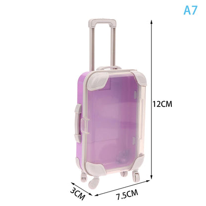 1Pc Simulation Mini Trolley Cases False Eyelashes Makeup Carrying Suitcase ABS Small Toiletry Box Women Travel Gift Box