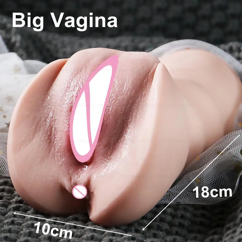 Artificial Vagina Pink Vaginal Dolls Pussy Anus Sucking Penis Deep Throat Male Masturbator Pocket Pussy for Men Adult supplies