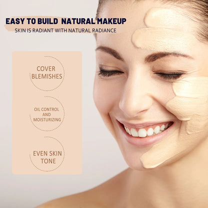 1/2/3pcs CC Cream Foundation Waterproof Brighten Moisturizing Foundation Concealer Oil-Control Long Lasting Spf 50 Makeup