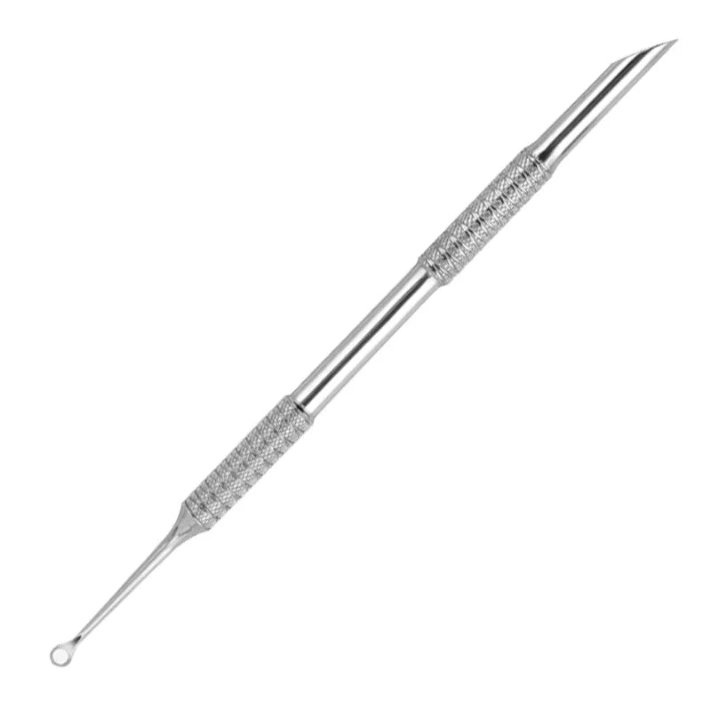 Nail Double-ended Use Stainless Steel Circle Beveled Head Cuticle Pusher Remover Professional Manicure Sticks File Nail Art Tool