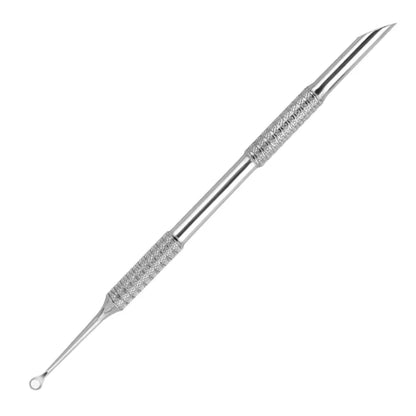 Nail Double-ended Use Stainless Steel Circle Beveled Head Cuticle Pusher Remover Professional Manicure Sticks File Nail Art Tool