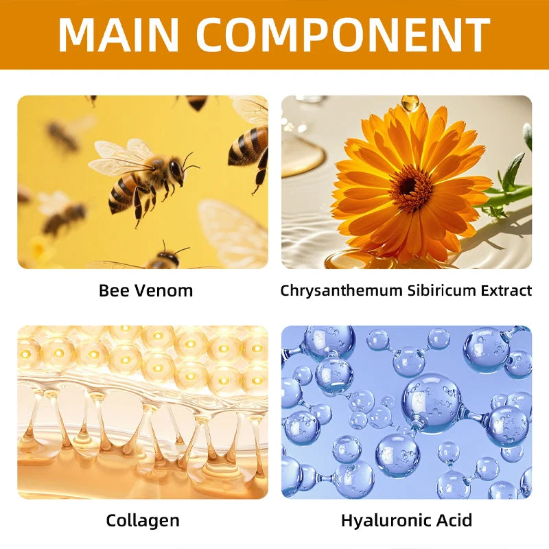 Bee Venom Body Cream 60g - Tightens & Moisturizes Skin, All Skin Types, Sculpting Care with Natural Ingredients