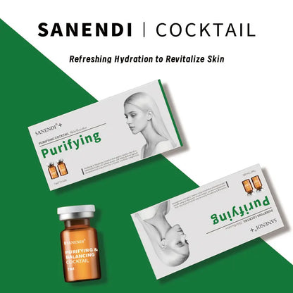 Sanendi Cocktail Serum for Facial Ampoule Hyaluronic Acid Dermapen Purifying Hydrating Skinbooster Korean Skincare Set 7ML*5Vial