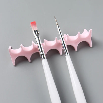 Soft Silicone Nail Pen Holder Brush Rack Shelf UV Gel Brush Display Stand Makeup Painting Pen Rest Organizer Stander Manicure