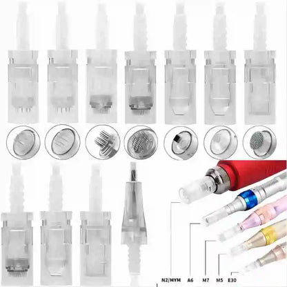 50Pcs Dr Pen N2/MYM/M5/M7 Needle Cartridge For Dr Pen Machine Replace 9pin/12Pin/36Pin/Round Nano microneedling