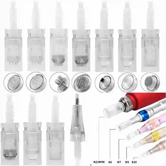 50Pcs Dr Pen N2/MYM/M5/M7 Needle Cartridge For Dr Pen Machine Replace 9pin/12Pin/36Pin/Round Nano microneedling
