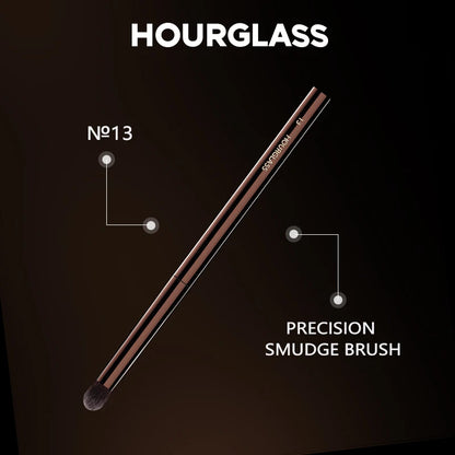 Hourglass Makeup Brush- No.13 Precision Smudge Brush Soft and Skin-friendly Fiber Hair Fashion Design Single Eye Brush