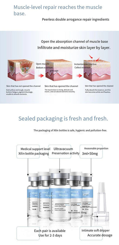 Placent Peptide Ampoule Hyaluronic acid Serum For Face Dr.Pen  Freeze-dried Powder Repair Moisturizing Skin Care Korean