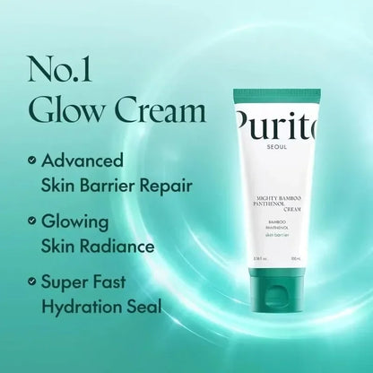 Purito Cream 100ml Bamboo Extract Panthenol Intensive Cream Soothing Moisturizing and Repairing Barrier Skin Care Products