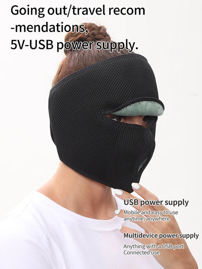 Electric Face Mask Heating Pad  Heat with 3 Temp Settings Headache Mask Sinus Pressure Relief Migraine Tension Headache Relief