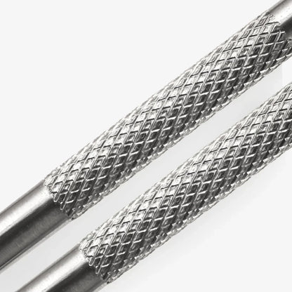 Double-ended Stainless Steel Remover Manicure Sticks Tool Bevelled Nail Grinding File Circle Beveled Head Cuticle Pusher