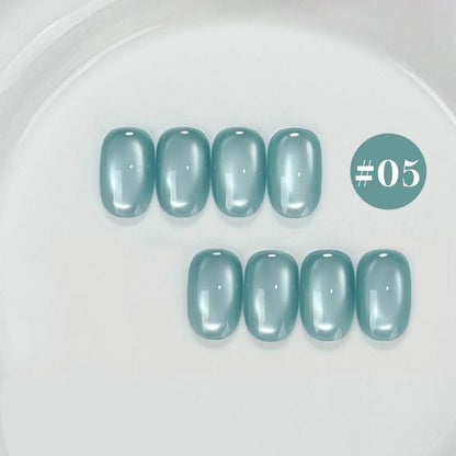 12ML 1-6PCS Summer And Autumn Island Glass Bead Magnet Cat Eye Gel Nail Polish Blue Nails Nail Art Nail Supplies