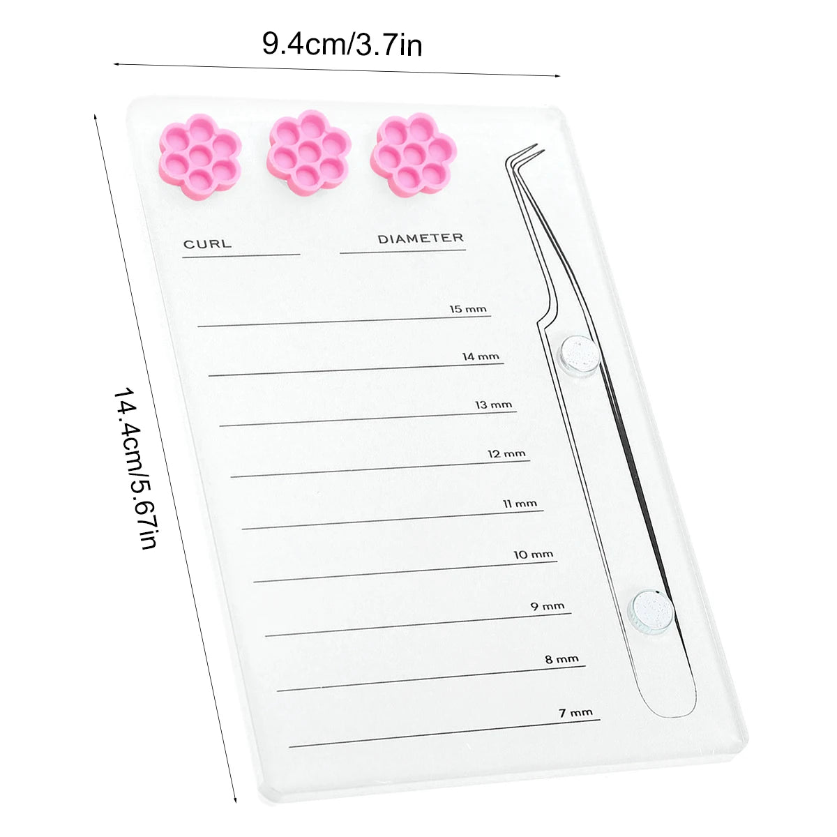 Eyelash Extension Scale Holder Magnetic Acrylic Lash Board With Glue Pallet Cup  False Eyelashes Pad Lash Makeup Tools