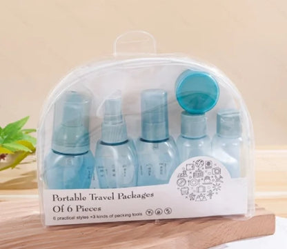 1 Set 5-15ML Clear Empty Refillable Airless Vacuum Pump Cream Lotion and Spray Portable Bottle Set Sample Packing for Toiletries