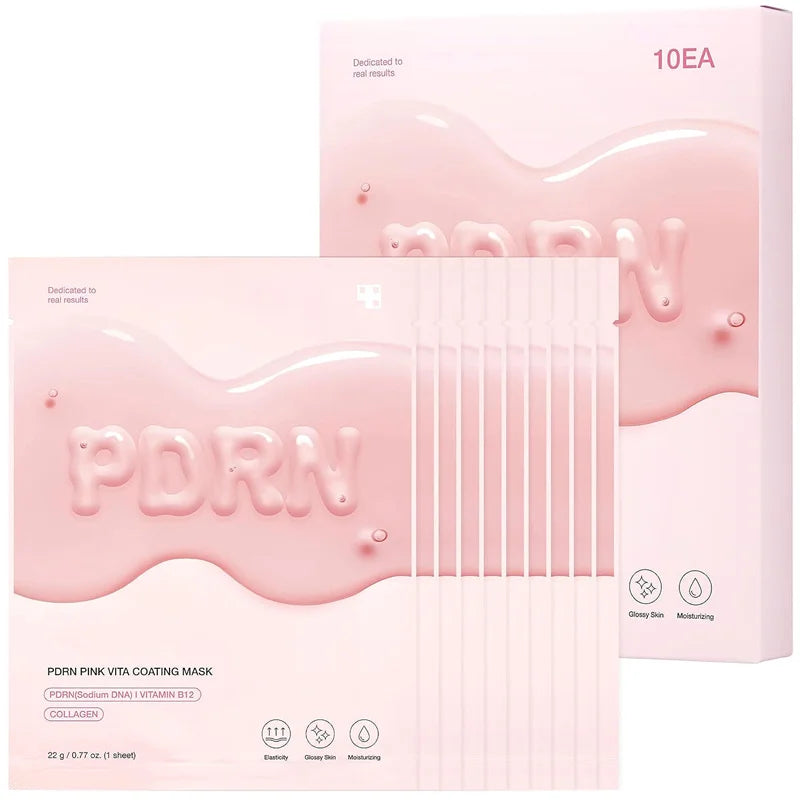 PDRN Pink Vita Coating Mask Deep Collagen Anti Wrinkle Lift Face Mask Overnight Firm Hydrating Moisturizing Glowing Skin Korea