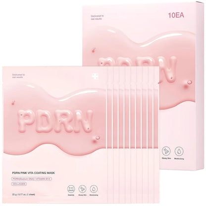PDRN Pink Vita Coating Mask Deep Collagen Anti Wrinkle Lift Face Mask Overnight Firm Hydrating Moisturizing Glowing Skin Korea