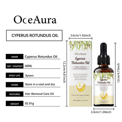 OceAura Cyperus Rotundus Oil Reduce Hair Growth Shrink Pores Smooth Skin Barrier Repair Care Sweet Almond Oil After Shave Oil