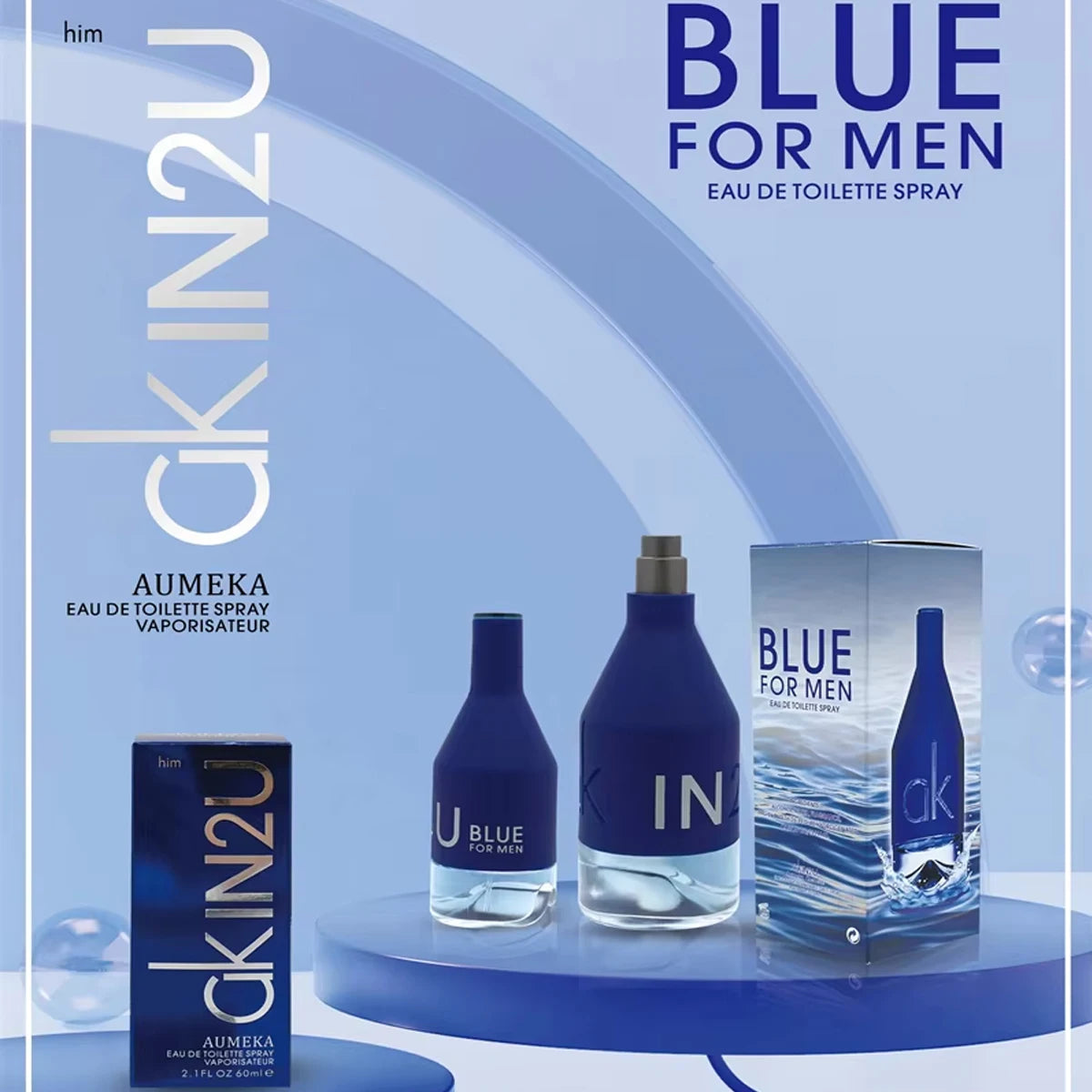 AUMEKA Perfume For Men Original Luxury Arabes Eau De Toilette Man Gift Spray Vaporisateur Bottle Makeup 60ml AU081