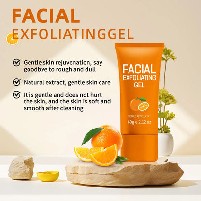 Orange Exfoliating Gel For Facial Body Gentle Orange Facial Scrub Body Cleansing Gel Dead Skin Remover Scrub Skin Cleaning
