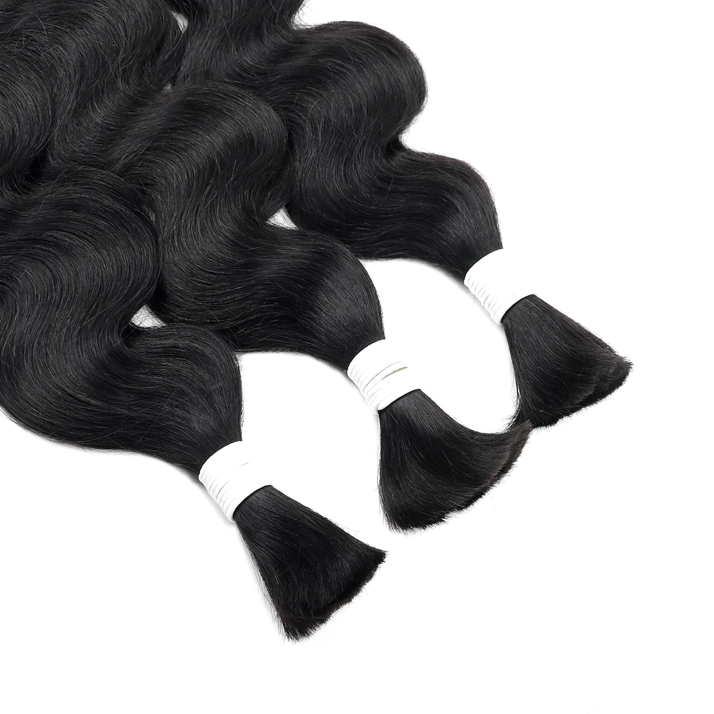 Body Wave Human Hair Bulk for Braiding Brazilian Human Hair Bulk No Weft Natural Black  12 To 26 Inch Extension Crochet Braids