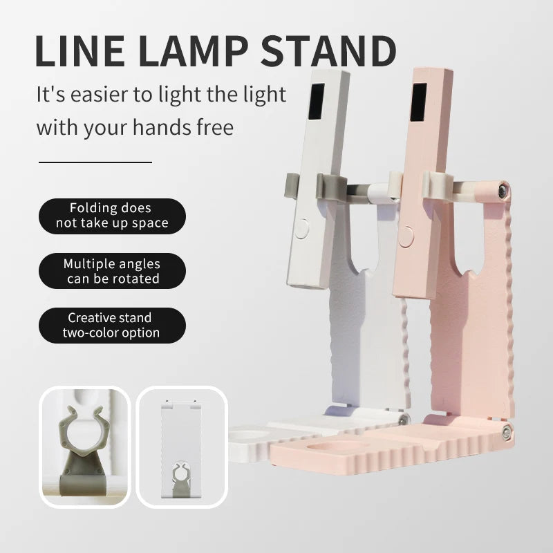 LINMANDA Handheld UV Nail Lamp Holder Foldable Nail Lamp Holder Suitable for at-Home Gel Nail and Nail Polish Application