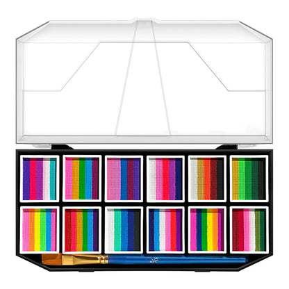 12 Grids colors Face painting Body paint Makeup rainbow Water-based Colorful Painting Set Christmas Palette for Adults and Kids