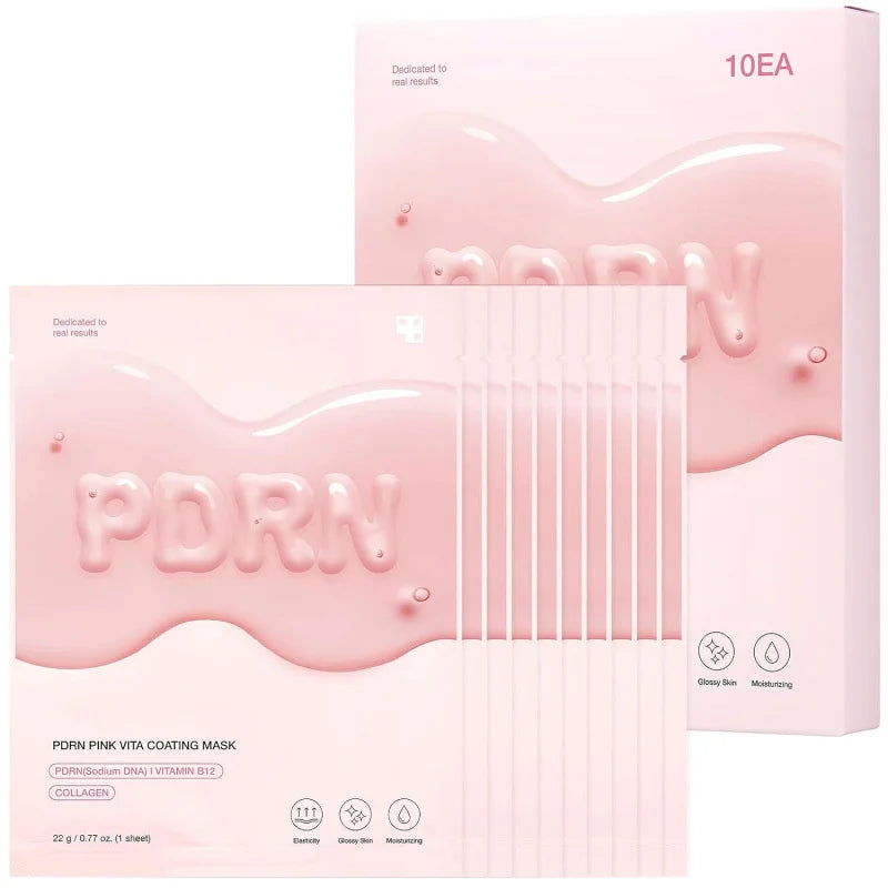 PDRN Pink Vita Coating Mask Deep Collagen Anti Wrinkle Lift Face Mask Overnight Firm Hydrating Moisturizing Glowing Skin Korea