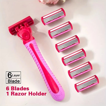 6-Layer Blades Safety Razor Fusion Straight Shaver For Men Shaving Manual Machine With Blades Shave Beard Shavette