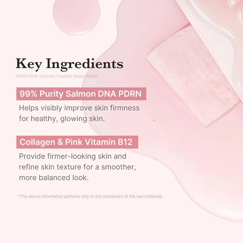 PDRN Pink Vita Coating Mask Deep Collagen Anti Wrinkle Lift Face Mask Overnight Firm Hydrating Moisturizing Glowing Skin Korea