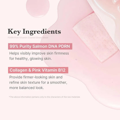 PDRN Pink Vita Coating Mask Deep Collagen Anti Wrinkle Lift Face Mask Overnight Firm Hydrating Moisturizing Glowing Skin Korea