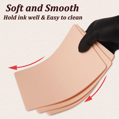 15/10/8/5/1pcs Tattoo Practice Skin 3MM Silicone Fake Skin Double-Sided for Permanent Makeup Training Supply Tattoo Accessory