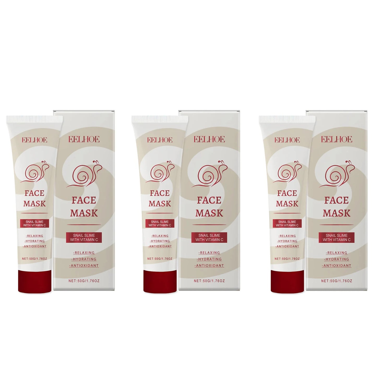 Snail Vitamin C Smear Mask Hydrating Firming Pore Refining Facial Care Fade Spots Blemishes Brightening Gentle Face Skincare