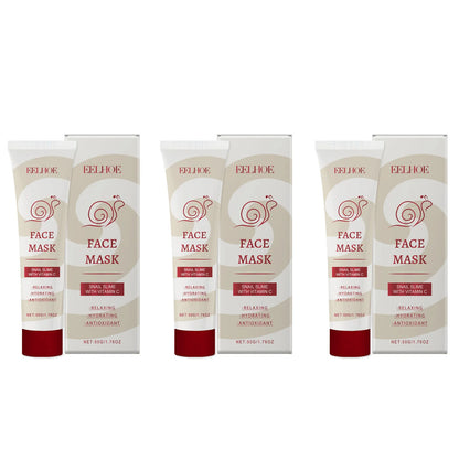 Snail Vitamin C Smear Mask Hydrating Firming Pore Refining Facial Care Fade Spots Blemishes Brightening Gentle Face Skincare
