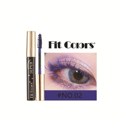 Colored Mascara Waterproof Blue White Black Purple Lengthen Eyelashes 4D Silk Fiber Eyelash Extension Eyes Makeup for Party Use