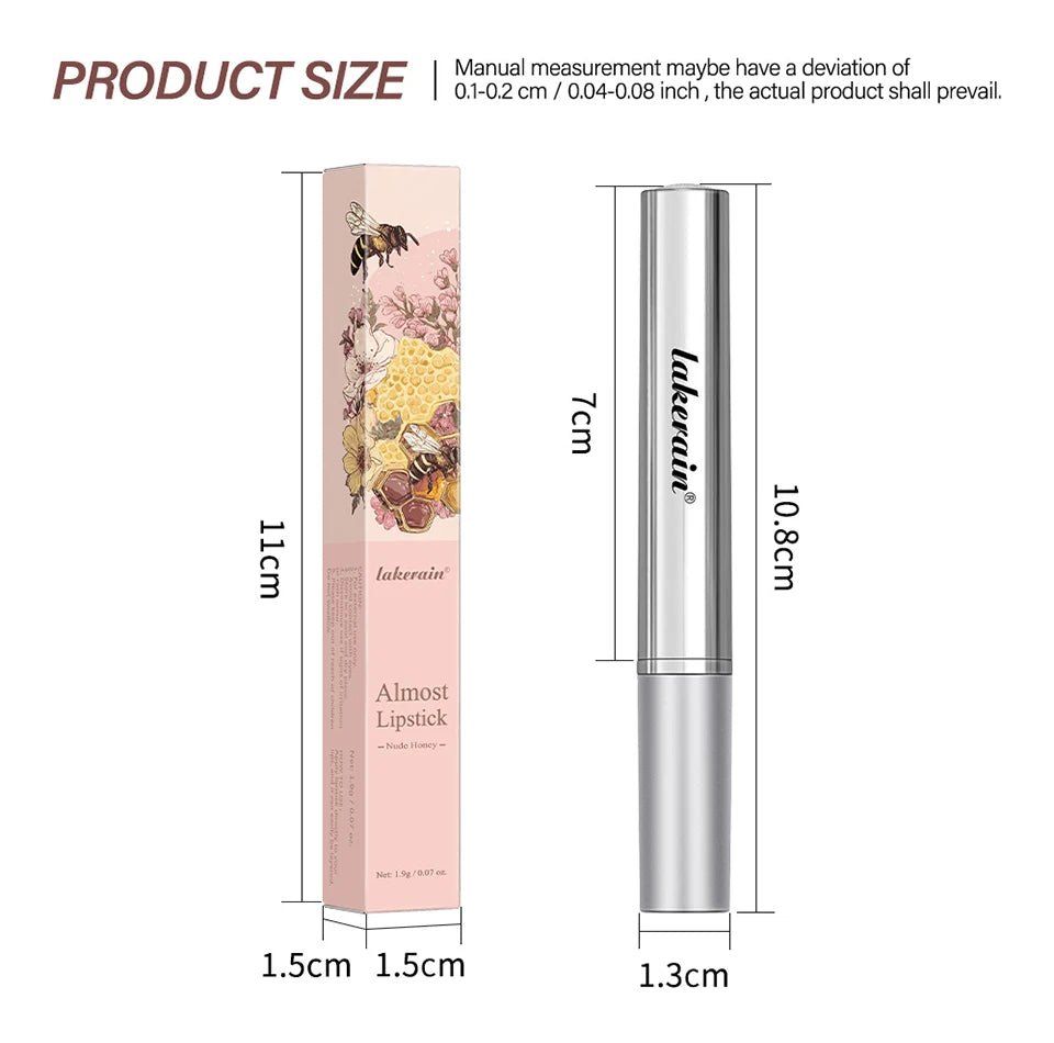 Honey Lipstick Tinted Lip Balm Lip Stain Moisturizing Nourishing Long-Lasting Lipstick for All Skin Tones Natural Woman Makeup
