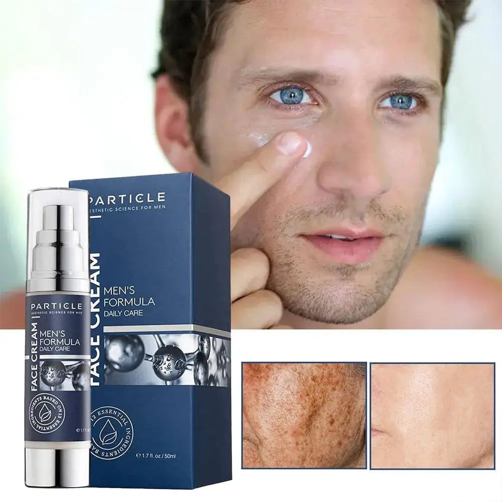 50ml 6-in-1 Men Facial Moisturizer Cream Hydrating Revitalizing Skin Care Particle Face Cream With Collagen Anti Aging & Wrinkle
