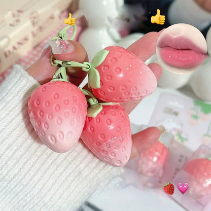 Moisturizing Strawberries Warm Color Changing Lipstick Long Lasting Moisturizing Nourishing Lip Balm Cute Cat Lipgloss Cosmetics