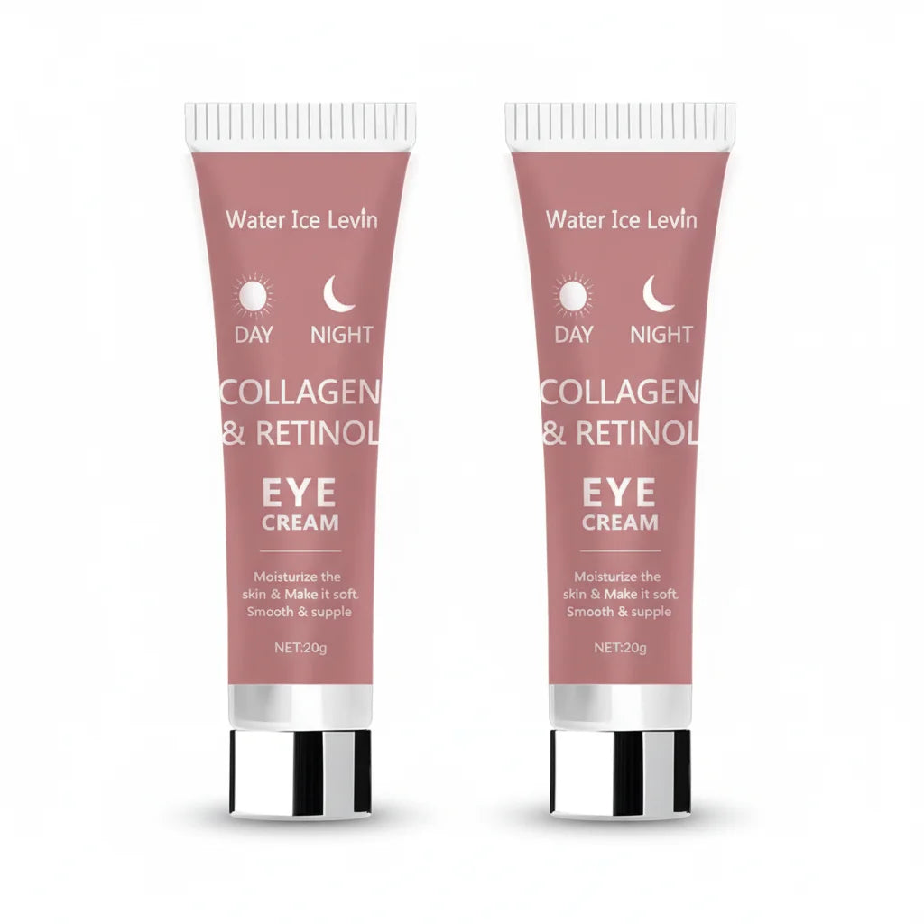 Collagen Retinol Eye Cream. Day Night Formula. Moisturizes Hydrates Deeply. Smooths Firms Eye Area. Soft Supple Skin. 20g.