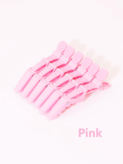 6pcs crocodile hair clip design claw shaped hair clip salon hair clip hair accessories makeup clip Special for real hair wigs